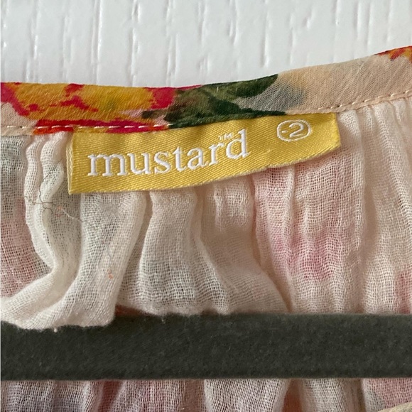 MUSTARD BLOUSE LADIES 1/2 SLEEVE - Picture 4 of 5